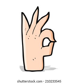 cartoon okay hand gesture