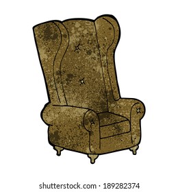 sillón antiguo de dibujos animados