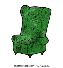 cartoon old armchair