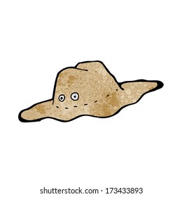 cartoon old australian hat