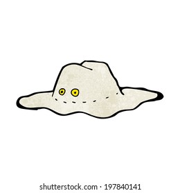 cartoon old australian hat
