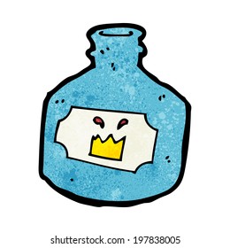 cartoon old bottle