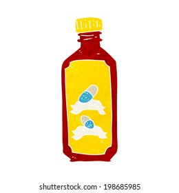 dibujos animados botellas antiguas de píldoras