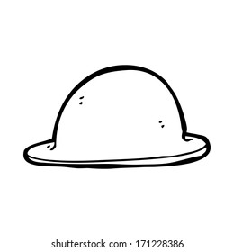 cartoon old bowler hat