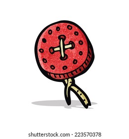 cartoon old button