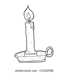 cartoon old candlestick