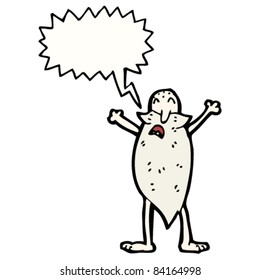 cartoon old hermit with speech bubble