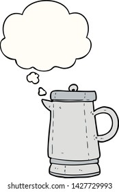 Cartoon-Kessel mit Denkblase