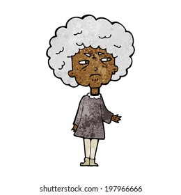 anciana de caricatura