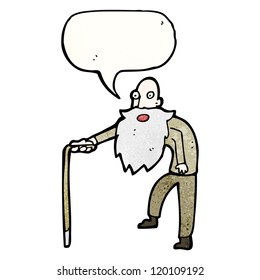 cartoon old man