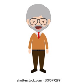 cartoon old man