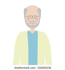 cartoon old man