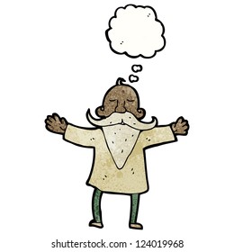 cartoon old man with beard