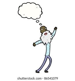 cartoon old man dancing