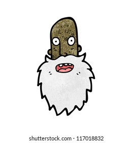 caricatura de la cara del anciano