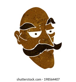 caricatura de la cara del anciano