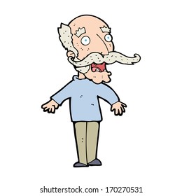 Cartoon Old Man Gasping Surprise Stock Vector (Royalty Free) 204495712 ...