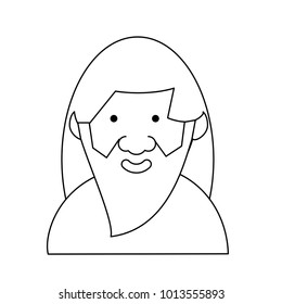 cartoon old man icon
