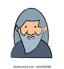 cartoon old man icon