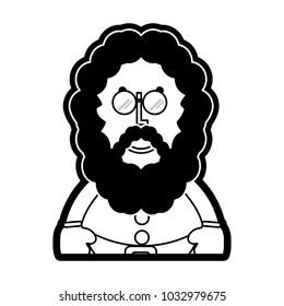 cartoon old man icon