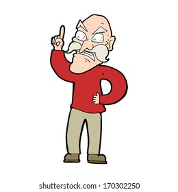 cartoon old man laying down rules