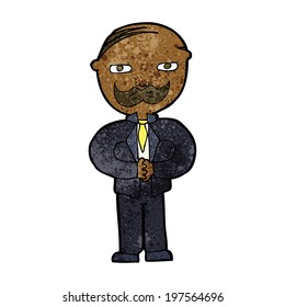caricatura de un anciano con bigote