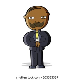 cartoon old man with mustache