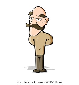 cartoon old man with mustache