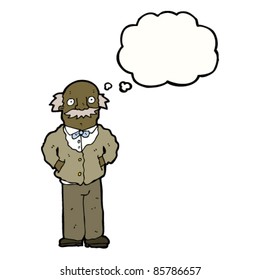 caricatura de un anciano con bigote