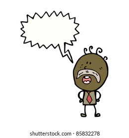 cartoon old man with mustache