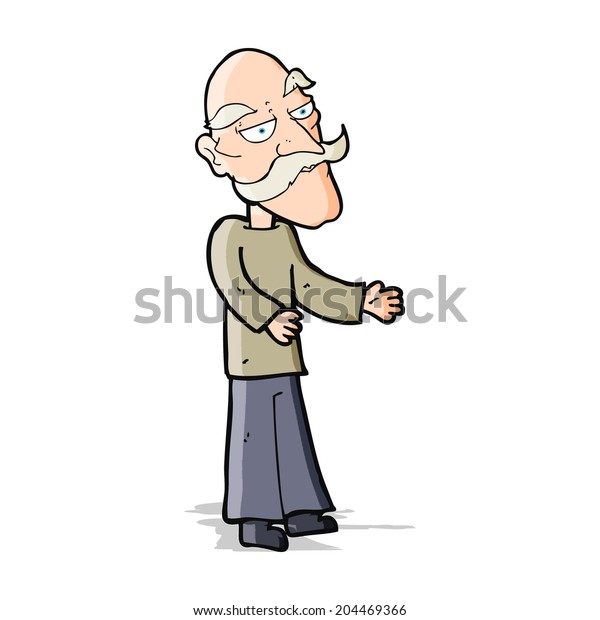 Cartoon Old Man Mustache Stock Vector (Royalty Free) 204469366 ...