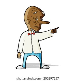 cartoon old man pointing
