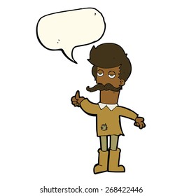 cartoon old man in poor clothes with speech bubble