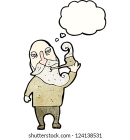 pipa de fumar del viejo caricatura