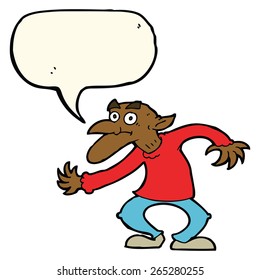 cartoon old man with speech bubble