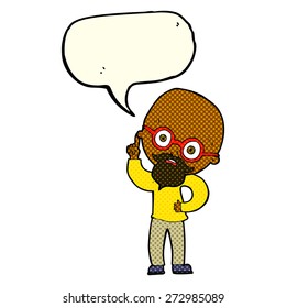 cartoon old man  with speech bubble