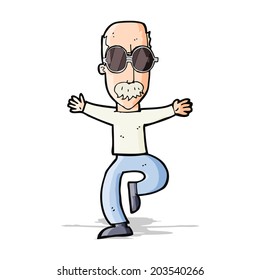 cartoon old man wearing big glasses