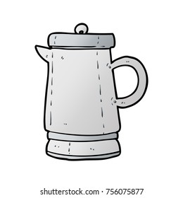 cartoon old metal kettle