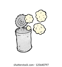 cartoon old open food can