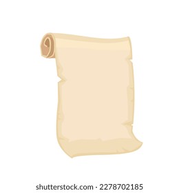 Viñeta de papel viejo. Abrir manuscrito antiguo aislado sobre fondo blanco. Ilustración del vector