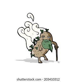 cartoon old potato