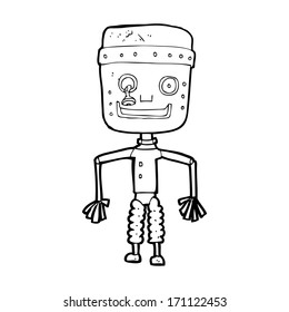 cartoon old robot