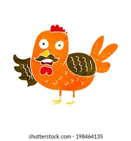 cartoon old rooster