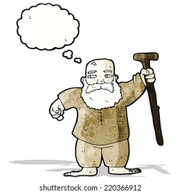 cartoon old shepherd