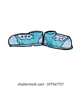 cartoon old shoes