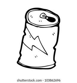 cartoon old soda can