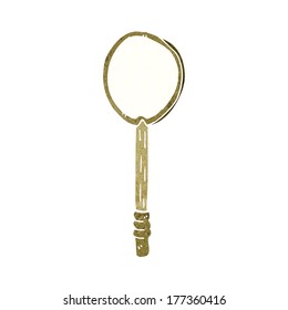cartoon old tennis racket