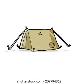 cartoon old tent