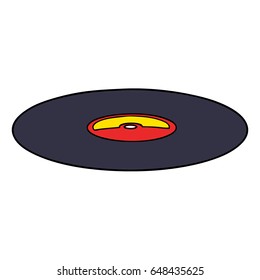 registro de vinilo antiguo de dibujos animados