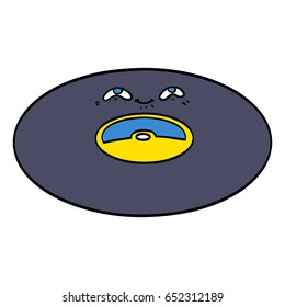 cartoon old vinyl record